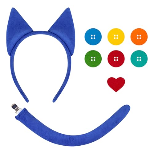 carotoe Katzen-Verkleidungskostüm, Katzenschwanz, Stirnband, Halloween-Katzen-Kostüm für Kinder, Mädchen, Frauen, Geburtstag, Weihnachten, Halloween, Cosplay carotoe Katzen-Verkleidungskostüm, Katzenschwanz, Stirnband, Halloween-Katzen-Kostüm für Kinder, Mädchen, Frauen, Geburtstag, Weihnachten, Halloween, Cosplay von carotoe