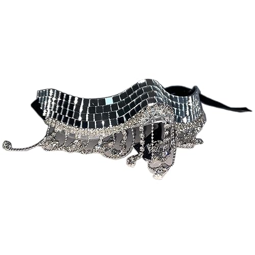 carotoe Maskerade Strass Karneval mit Riemen, Party-Kostüm, Foto-Requisite für Damen, Cosplays von carotoe