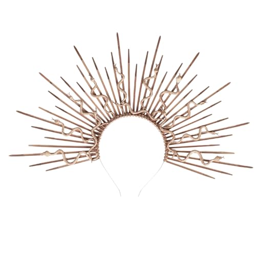 carotoe Schlangen-Haarreif, dunkles Punk, Halloween-Kostüm, Kopfschmuck, verstellbar, künstlerisches Punk-Stirnband von carotoe