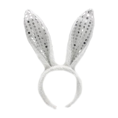 carotoe Süßer Haarreif für Mädchen, Oster-Party, Kostüm, lange Ohren mit glitzernden Pailletten, Maskerade, Abschlussball carotoe Süßer Haarreif für Mädchen, Oster-Party, Kostüm, lange Ohren mit glitzernden Pailletten, Maskerade, Abschlussball von carotoe