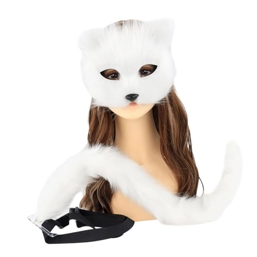 carotoe Therians und Schwanz für Damen und Mädchen, pelzige Katzen, Füchse, Wolfsschwanz, Cosplay, Halloween, Kostüm, Katzen mit Schwanz, 2 Stück von carotoe