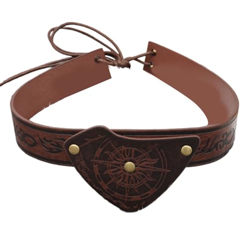 carotoe Vintage Steampunks Pirat PU Leder Augenklappe Verstellbares Stirnband für Cosplay und Renaissant Festival Treffen carotoe Vintage Steampunks Pirat PU Leder Augenklappe Verstellbares Stirnband für Cosplay und Renaissant Festival Treffen von carotoe