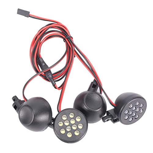 carrub 4 LED-Leuchten Empfänger Kit Kunststoff Lotus Scheinwerfer für 1/5 BAJA Rovan Motor 5B RC Autoteile Zubehör von carrub
