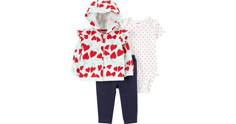 Baby Set Pullover + Leggings + Body  mehrfarbig Gr. 50/56 Mädchen Kinder von carter`s
