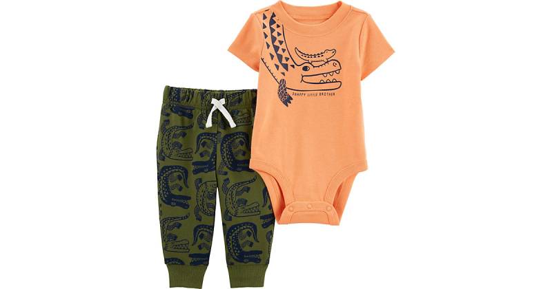 Set Body + Jogginghose  orange/grün Gr. 62 Jungen Kinder von carter`s