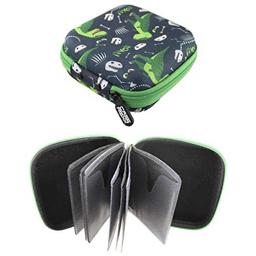 Aufbewahrungstasche passend für Tigermedia Tigercards und Wildcards, Schutztasche zum Transport und Ordnen für bis zu 16 Karten Dinosauriermuster- Schwarz Aufbewahrungstasche für Tigercards Aufbewahrungstasche passend für Tigermedia Tigercards und Wildcards, Schutztasche zum Transport und Ordnen für bis zu 16 Karten Dinosauriermuster- Schwarz Aufbewahrungstasche für Tigercards von caseroxx