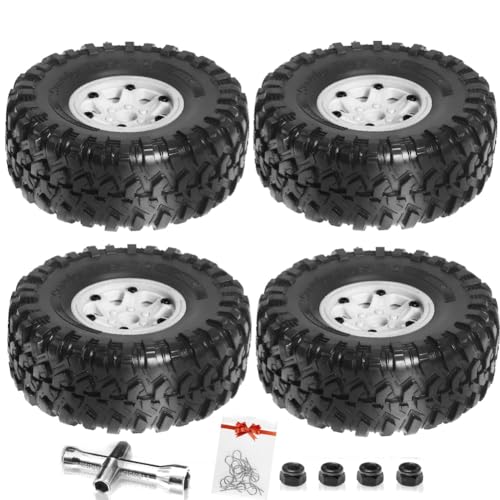 casstaly 135 mm Metall 2,2 Beadlock Felgenreifensatz für 1/10 RC Crawler Car Axial SCX10 Wraith RR10 Capra TRX4 YK4082, von casstaly