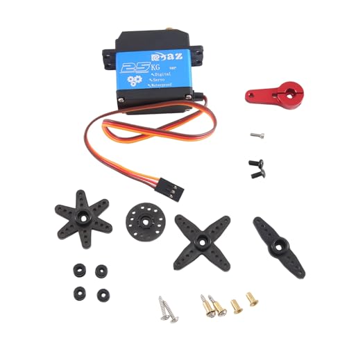 casstaly 25-Kg-Short-Body-Servo 4412LV 180° Digitales Metallgetriebe mit Niedrigem Profil und Metallarm für 1:10 1:12 RC-Car SCX10 TRX4 von casstaly