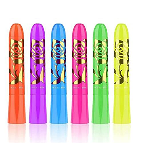 casstaly 6 Pack Leuchten in Dem Dunkeln Gesicht KöRper Leuchte StäBe Lackieren Marker Make-Up Schminken Sets, für Halloween und Partys von casstaly