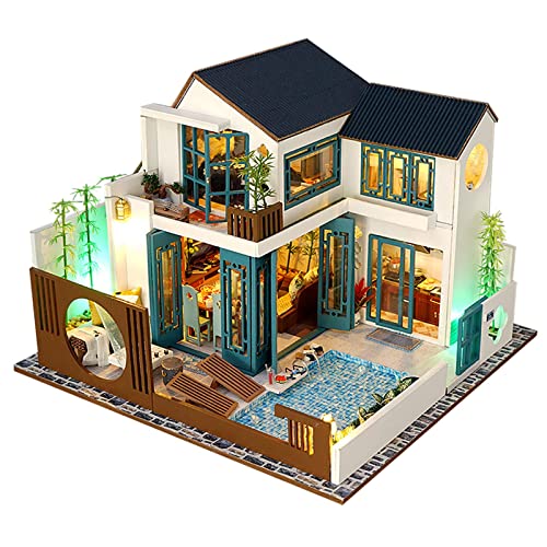 1:24 DIY Handgemachtes Miniatur-Puppenhaus mit Möbeln Moderne Wohnung Spielzeug Handgemachtes Miniaturhaus von catgol