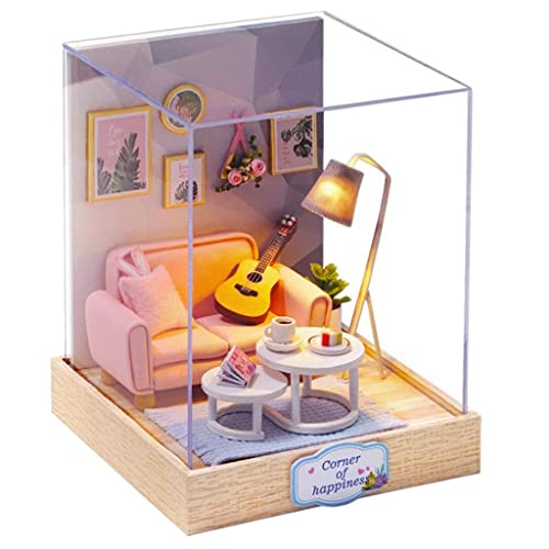 DIY Handcraft Puppenhaus Holzmöbel Komplettes Set Wohnzimmer Staubdichte Abdeckung DIY Handcraft Puppenhaus Holzmöbel Komplettes Set Wohnzimmer Staubdichte Abdeckung von catgol