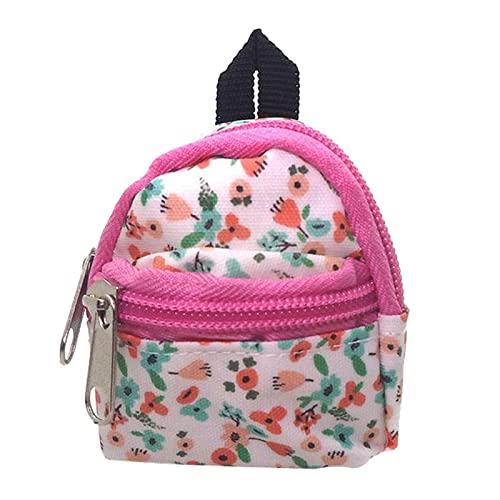 Mini Puppenhaus PU Leder Rucksack für 1:6 1:12 Puppe Dekoration Ornamente Teile Multi von catgol