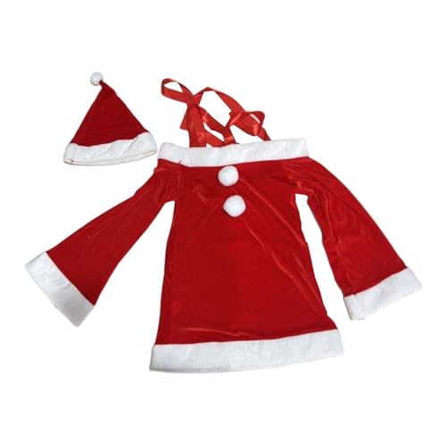 Weihnachtsmann-Kostüm für Damen mit Hut für Urlaubsparty und Bühnenauftritte Weihnachtsmann-Kostüm für Damen mit Hut für Urlaubsparty und Bühnenauftritte von catgol