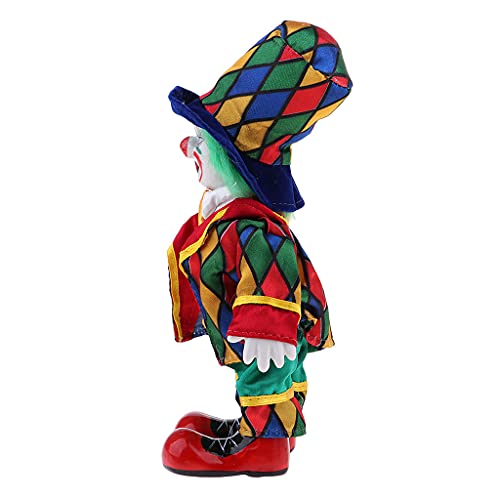 catgol Handbemalte Clown-Puppe aus Porzellan, 18 cm, Halloween-Dekoration, Sammelfigur von catgol