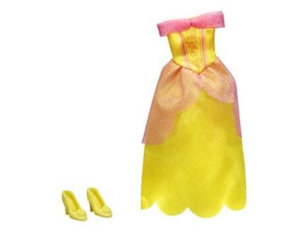 Set Gewohnheit, Puppe, Mannequin, gelbes Ballkleid, mit Schuh – Kleidungsset für Disney Prinzessin + Tierkarte von cavernedesjouets