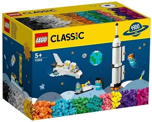 Weltraummission 1700 Teile Classic – Bausteine für Lego 5+ – 10 Ideen Modelle Thema Weltraum – Bauset 11022 + Karte Tiger von cavernedesjouets