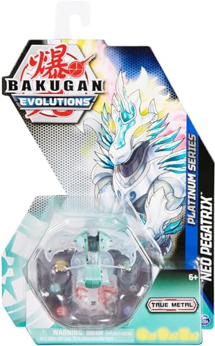 cavernedesjouets Set für Bakugan Pack Evolutions Neo Pegatrix Kugel weiß transparent – Platinum Serie 4 – Spielzeug-Set für Jungen und 1 Tiger-Karte von cavernedesjouets