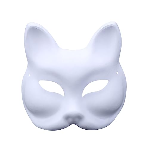 ccHuDE 6 Stück Papier Fuchs Maske Halloween Blank Fuchs Maske Tier Unlackiert Handwerk Maske Cosplay Party Fuchs Maske Dress Up Masken für Maskerade Kostüm Requisite von ccHuDE