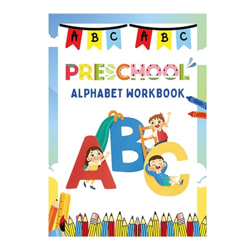 Alphabet Tracing Book, Dry Erase Preschool Workbook, Reusable Letter Practice Sheets, Handwriting Learning Toy for Early Childhood Development Homeschool Education 9.45x6.69in von ccuzs
