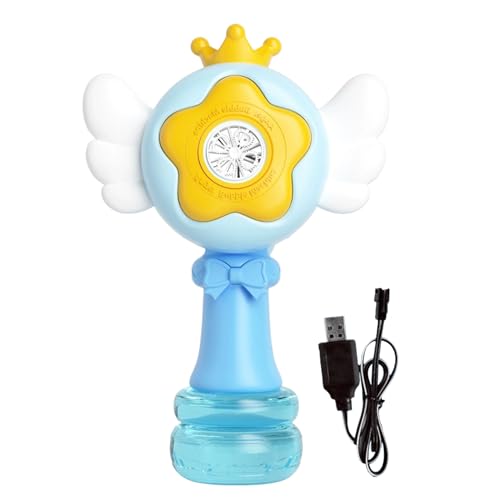 Automatische Bubble Wand, Swing Dance Bubble Maker with Led Light, Electric Blower Machine Toy with Rechargeable Battery for Toddler, Kids, and Children, 5.51x9.06 Inches von ccuzs