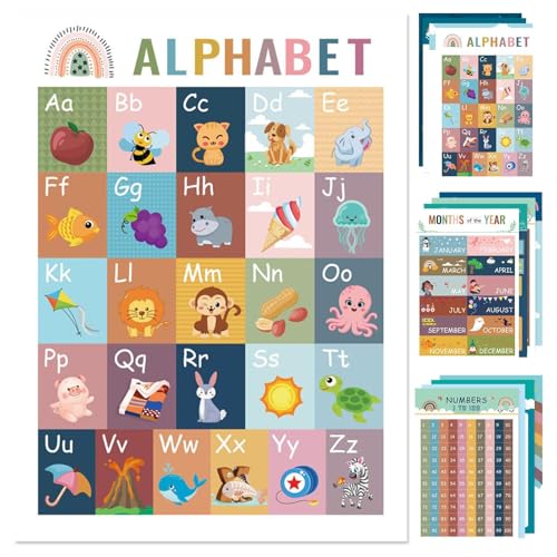 Boho Educational Posters, Learning Charts, Interactive Wall Set, Skill-Building Decor, Preschool Development Tools for Boy Girl Home Travel Playroom School Classroom Use 16.54x11.02x0.16in Boho Educational Posters, Learning Charts, Interactive Wall Set, Skill-Building Decor, Preschool Development Tools for Boy Girl Home Travel Playroom School Classroom Use 16.54x11.02x0.16in von ccuzs