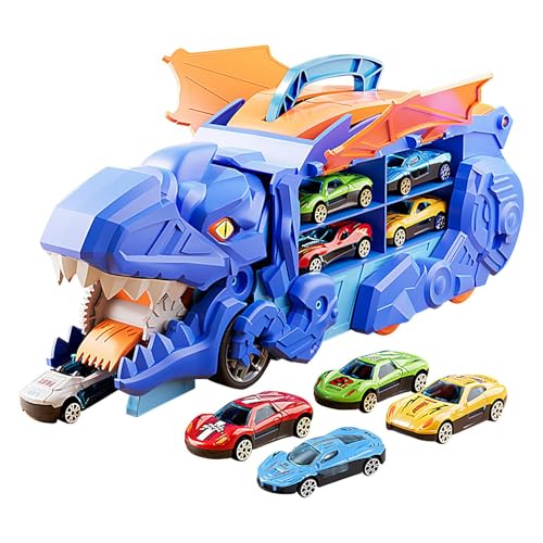 Ccuzs Dinosaur Toy Truck, 12 Pull Back Cars Set, Portable Race Track For Kids, Dino-Themed Car Toys, Babies Boys And Girls Ages 3-8, 12.99x4.72x5.12in von ccuzs