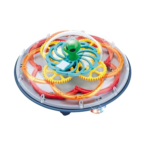 Clear Rotating Music Disc, Portable Glowing in the Dark Toy, Clear Rotating Music Disc, Educational Indoor and Outdoor Flying Disc for Kids, Indoor and Outdoor (Multicolor) von ccuzs