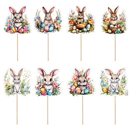 Easter Bunny Cupcake Toppers, Colorful Rabbit Food Picks, 8 Styles Cake Decorations, Festive Party Supplies for Baby Shower Birthday Easter Celebration, 5x4.9cm Multicolor Easter Bunny Cupcake Toppers, Colorful Rabbit Food Picks, 8 Styles Cake Decorations, Festive Party Supplies for Baby Shower Birthday Easter Celebration, 5x4.9cm Multicolor von ccuzs