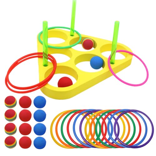 Pool Ring Throw Games, Floating Foam Triangle Set, Water Target Toss Activity, Includes Balls, Skill-Building Fun, for Family Summer Swimming Home Use, 33x30cm Multicolor Pool Ring Throw Games, Floating Foam Triangle Set, Water Target Toss Activity, Includes Balls, Skill-Building Fun, for Family Summer Swimming Home Use, 33x30cm Multicolor von ccuzs