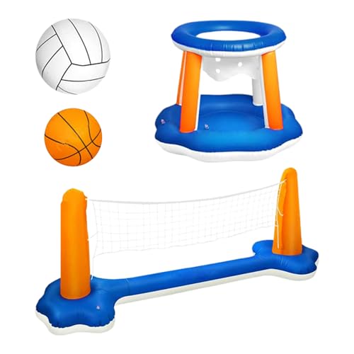 Swimming Pool Volleyball Set, Inflatable Net Game, Adjustable Height Ball Net, Durabled Waterproof Design Full Set with Ball Pump for Backyard, Family Fun, 11.02x11.02x3.54 Inches Swimming Pool Volleyball Set, Inflatable Net Game, Adjustable Height Ball Net, Durabled Waterproof Design Full Set with Ball Pump for Backyard, Family Fun, 11.02x11.02x3.54 Inches von ccuzs