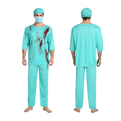 Women Bloody Nurse Kostüm, Nurse Halloween Outfit, Fancy Dress Cosplay Comfortable Breathable Fabric, Perfect for Boys Girls Youth Men Teens, Ideal Street Performances Party Kostüm Women Bloody Nurse Kostüm, Nurse Halloween Outfit, Fancy Dress Cosplay Comfortable Breathable Fabric, Perfect for Boys Girls Youth Men Teens, Ideal Street Performances Party Kostüm von ccuzs