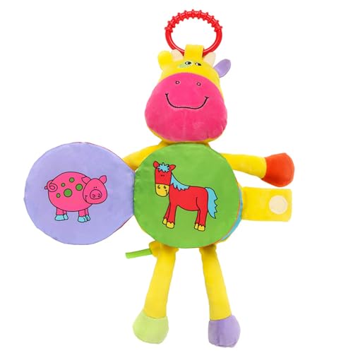 ccuzs Animal Sound Fabric Book for Kids, Soft Cloth Sensory Toy, Portable Crinkle Interactive Educational Book, Ideal for Babies 6-12 Months, Early Learning for Boys and Girls von ccuzs