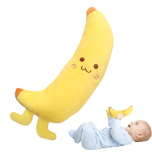ccuzs Developmental Hand Grip Toy for Toddler, Plush Bananas Doll, Fine Motor Skills Development Toy, Toddler Sleep Soother for Boys, Girls, Kids, 5.91 Inches von ccuzs