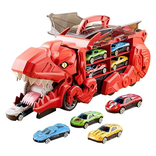 ccuzs Dinosaur Toy Truck, 12 Pull Back Cars Set, Portable Race Track For Kids, Dino-Themed Car Toys, Babies Boys And Girls Ages 3-8, 12.99x4.72x5.12in von ccuzs