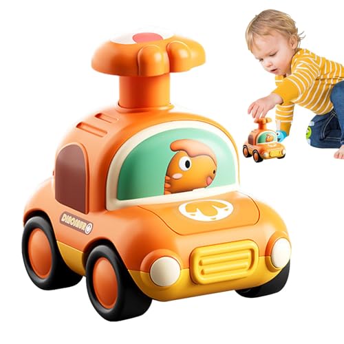 ccuzs Dinosaur Toy Vehicle, Push and Go, Kids Press Vehicle, Whistle Car Toy, Cartoon Dinosaur Car, Press and Drive, Toddler Dinosaur Car, Push Vehicle Toy, Kids Car 6.65 x 9.73 x 8.86 cm von ccuzs
