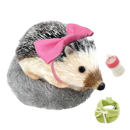 ccuzs Hedgehog Plush Toy, Soft Hedgepig Toy, Silikon Animal Model with Adorable and Realistic Simulation Design for Bedrooms or Living Spaces, 2.76x5.12 Inches von ccuzs