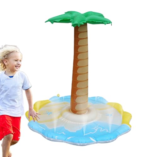 ccuzs Inflatable Palm Tree, Summer Pool Beach Decorations, PVC Outdoor Water Spray Pad Toy, Interactive Splash Fun for Kids, Backyard, Lawn, Garden Use, 1 Piece von ccuzs
