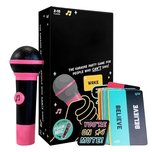 ccuzs Karaoke Game, Song Guessing Card Deck, Clear Printing Easy to Read Cards, Fun Singing Challenge Family and Kids' Entertainment, 7.48x4.33x1.97 Inches von ccuzs