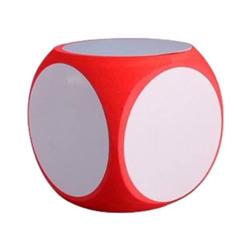 ccuzs Large Foam Dry Erase Dice, Blank Cube for Kids, Reusable Whiteboard Wice for Classroom & Games, Draw Letters, Numbers, 10x10x10 Cm, Made of Soft Foam Material von ccuzs