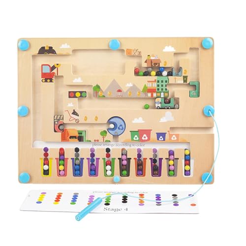 ccuzs Magnet Maze, Wooden Color Matching Puzzle Board, Logic Strategy Development, Sensory Play for Kids, 30x22.5cm, Early Learning Activities, Classrooms And Home Play ccuzs Magnet Maze, Wooden Color Matching Puzzle Board, Logic Strategy Development, Sensory Play for Kids, 30x22.5cm, Early Learning Activities, Classrooms And Home Play von ccuzs