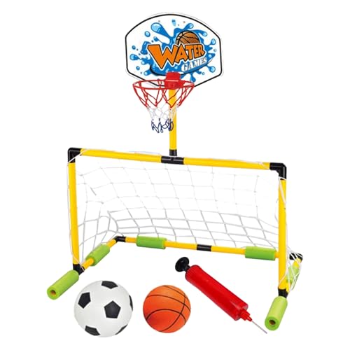 Pool Basketball Hoop, Floating Water Sports Goal, Inflatable Portable Frame, Includes Pump Ball Set for Backyard Pool, Beach, Lake, Park, Family Fun, 30.71x22.05x18.9 Inches von ccuzs