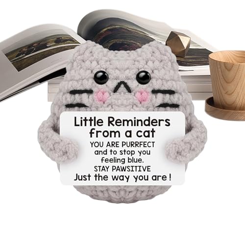 ccuzs Positive Cat Crochet, Handmade Knitted Kitty, Funny Plush Toy, Inspirational Gift Message, Emotional Support Decor, Cheerful Companion for All Ages, 2.76x2.36x1.97 Inches ccuzs Positive Cat Crochet, Handmade Knitted Kitty, Funny Plush Toy, Inspirational Gift Message, Emotional Support Decor, Cheerful Companion for All Ages, 2.76x2.36x1.97 Inches von ccuzs