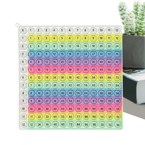 ccuzs Regenbogen -Multiplikation Spielzeug - Silicone Math Tischspiel | Interaktive Zappel -Lerndiagramm für Kinder, Kleinkinder, Schüler, Klassenzimmer, Homeschool und Vorschulspiel ccuzs Regenbogen -Multiplikation Spielzeug - Silicone Math Tischspiel | Interaktive Zappel -Lerndiagramm für Kinder, Kleinkinder, Schüler, Klassenzimmer, Homeschool und Vorschulspiel von ccuzs