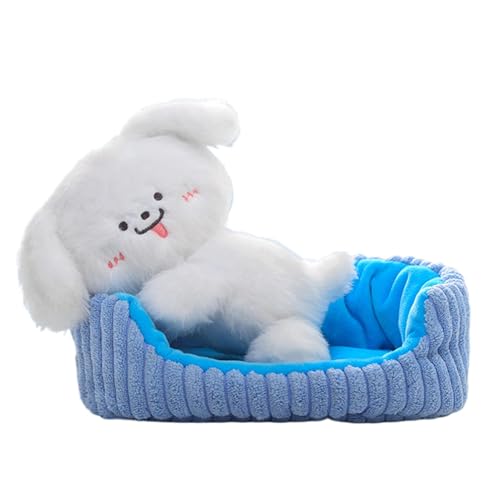 ccuzs Stuffed Animals, Cute Fox Puppy Plush, Huggable Lightweight Adorable Soft Cuddly Plush Toy for Kids, Boys and Girls Birthday Gift, 7.09 Inches, Blue Brown von ccuzs