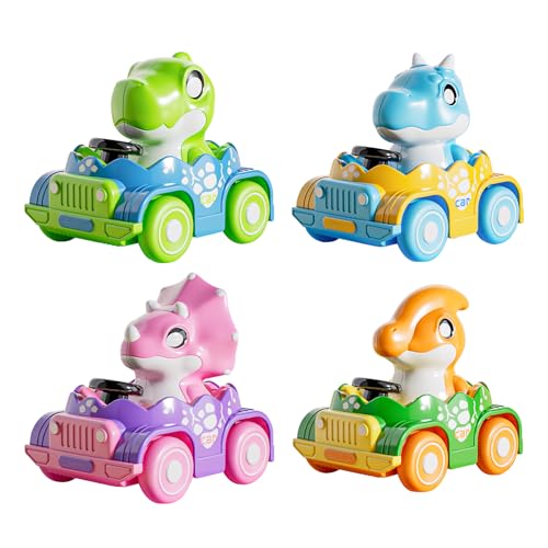 ccuzs Toddler Car Toy, Push-and-Go Dinosaur Vehicle, Inertia-Powered Animal Auto, Friction-Driven Playset, Sturdy and Safe Design for Kids Girls Boys Ages 3+ von ccuzs