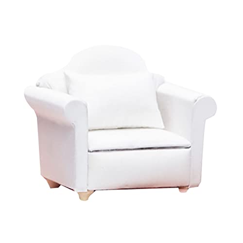 cfpqv 1:12 Puppenhaus Puppenhaus Möbel Wohnzimmer Szene Modell Blumengewebe Doppelsofa Schreibtisch Zubehör Kinderzimmer (C, One Size) von cfpqv