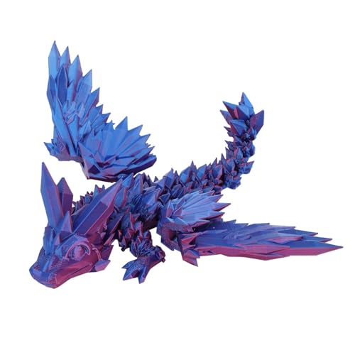 cfpqv 3D-Gedruckter Drache mit Flügel, voll beweglicher Fliegender Flügel, Drachenspielzeug, Heimbüro-Dekoration, Ostergeschenk für Drachenliebhaber, Schreibtisch Schublade Unterbau (Blue, One Size) cfpqv 3D-Gedruckter Drache mit Flügel, voll beweglicher Fliegender Flügel, Drachenspielzeug, Heimbüro-Dekoration, Ostergeschenk für Drachenliebhaber, Schreibtisch Schublade Unterbau (Blue, One Size) von cfpqv