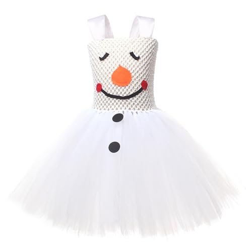 cfpqv Girl's Christmas White Mesh Role Play Costume Dress Poncho Alternativ Schmuck (Beige, 2-3 Years) von cfpqv
