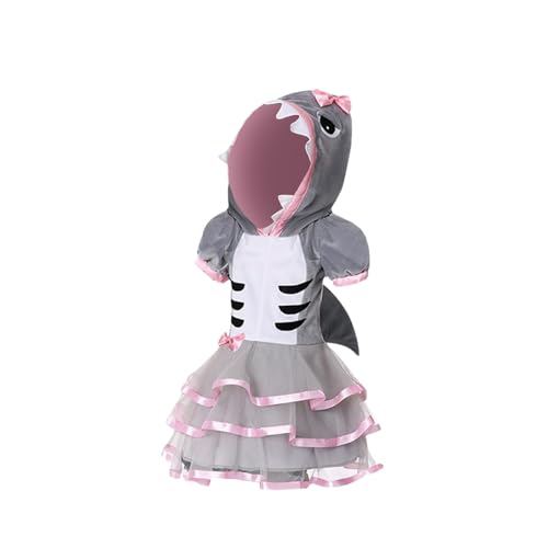 cfpqv Kleinkind Mädchen Cosplay Kostüm Strampler Tier Pyjamas für Urlaub Geburtstagsgeschenk Nachthemd 128 Mädchen Langarm (B, MS) von cfpqv