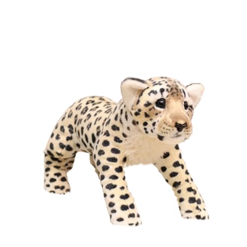 39cm Plüschtier Schneeleopard, Lebensechte Löwe Tiger Leopard Simulation Kuscheltiere PlüschtiereStofftier Leopard Kuscheltier Weiche Plüsch Spielzeug für Kinder Jungen Mädchen (39 cm,Leopard) von champracer